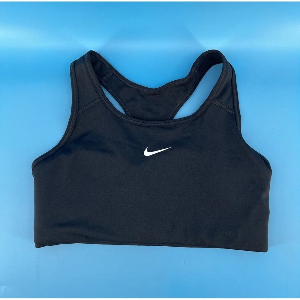 Nike Dri-FIT Sports Bra Women's Size S Black Medium Support Racerback